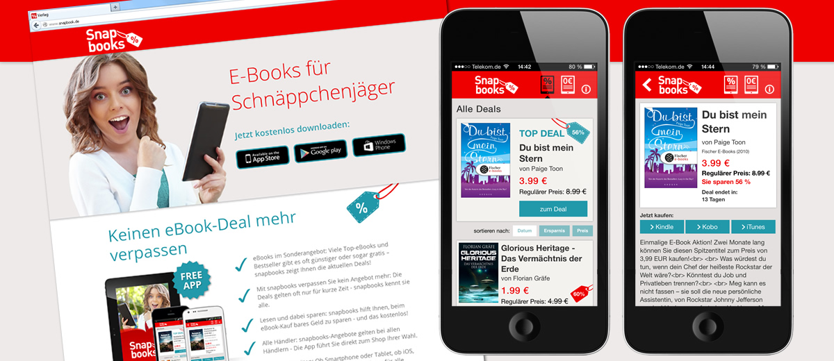 Projekte - Snapbooks App - Website - Wirth & Horn Informationssysteme