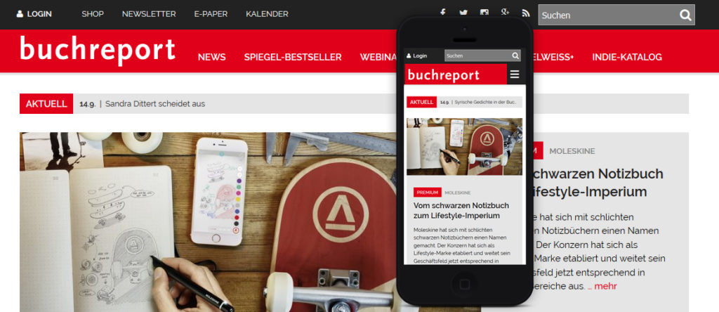 Projects - Buchreport Relaunch Wordpress - Wirth & Horn Informationssysteme