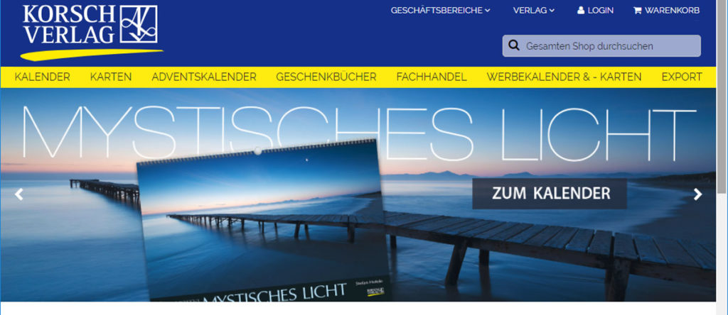Korsch Verlag Relaunch Webshop