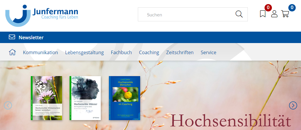 Junfermann Verlag - Relaunch Webshop