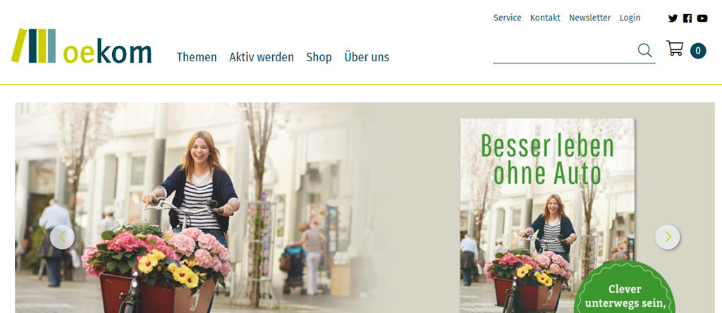 oekom - relaunch webshop