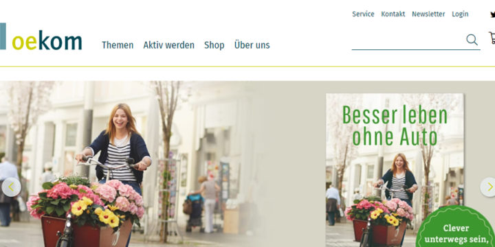 oekom - relaunch webshop