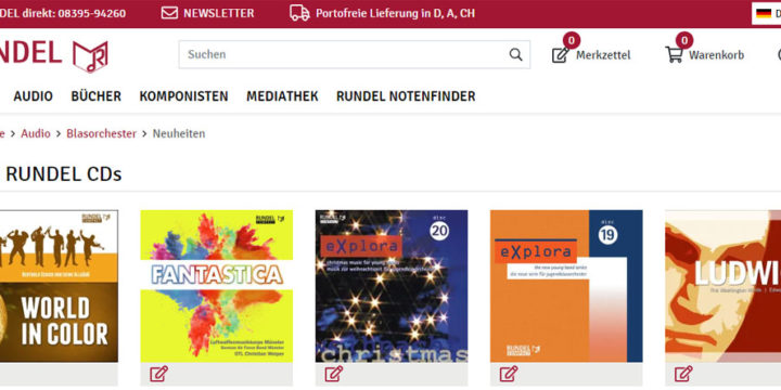 Musikverlag Rundel Relaunch Webshop